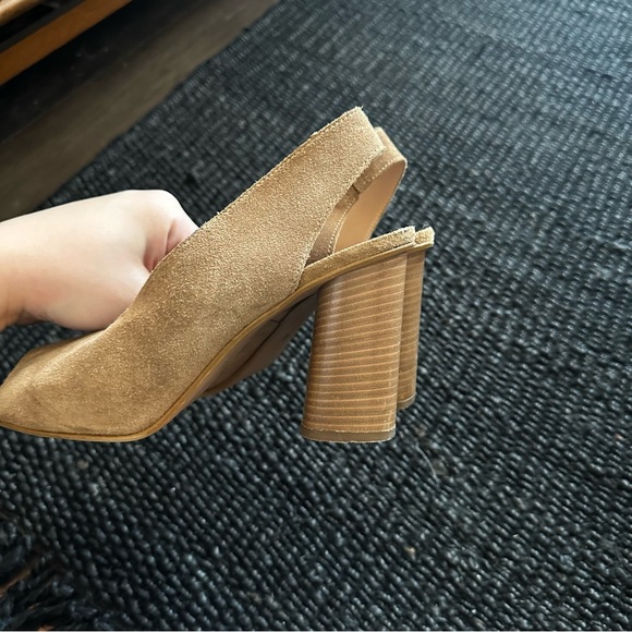 Asos Tan Suede Sling Back Heel - Picture 3 of 9